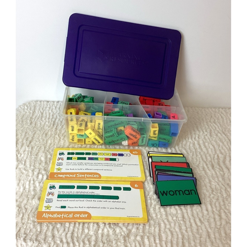 Learning Resources READING RODS Sentence Building Kit Homeschool Ages 7+